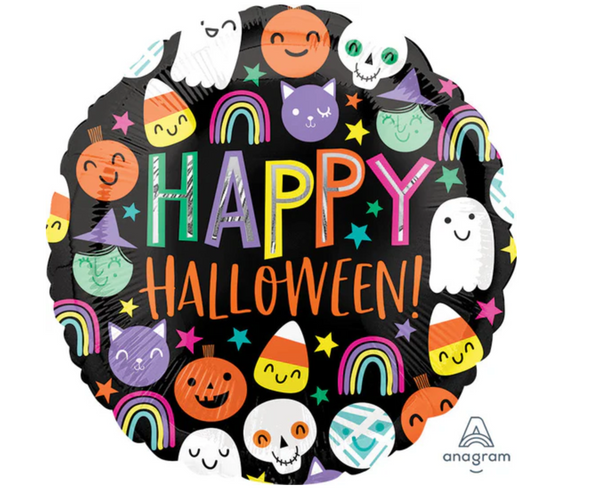 18" Halloween Happy Faces Foil Balloon