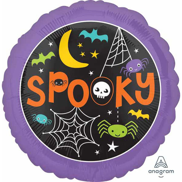 18" Spooky Web & Spiders Foil Helium Balloon