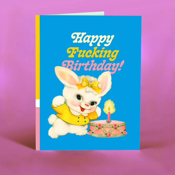 Bunny Cake Birthday Card