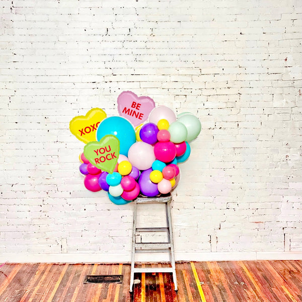 'You're Sweet' Conversation Heart Organic Balloon Stack