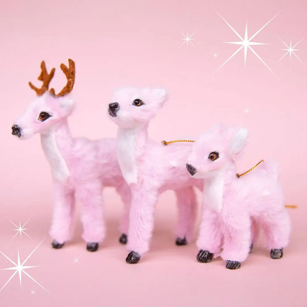 Holiday Reindeer Ornament | Pink