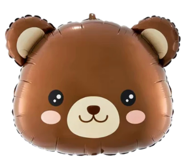 24" Bear Face Helium Foil Balloon