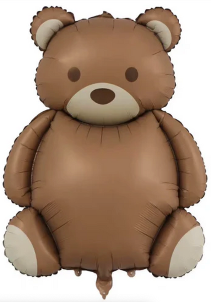 35" Matte Brown Teddy Bear Foil Balloon