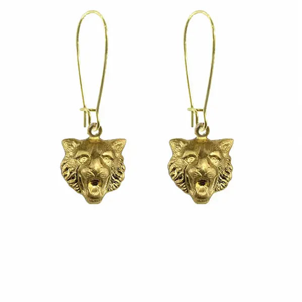 Wild Things Brass Earrings