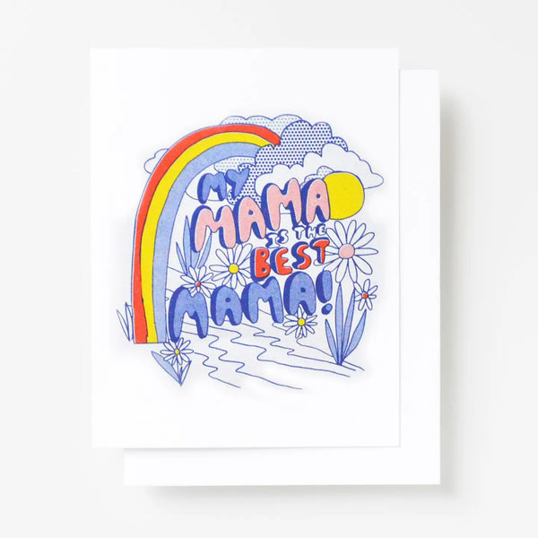 Best Mama Mother's Day Risograph Greeting Card